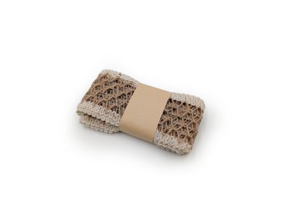 Jutová floristická stuha - Hexagon - Přírodní - 4 cm x 2 m