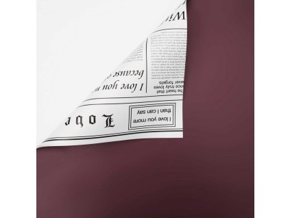Floristická fólie Gazette - Cinober + Bílá - 58 x 58 cm - 20 ks