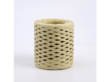Dekorační provázek – Syntetická rafie – Pistáciový – Role 180 m