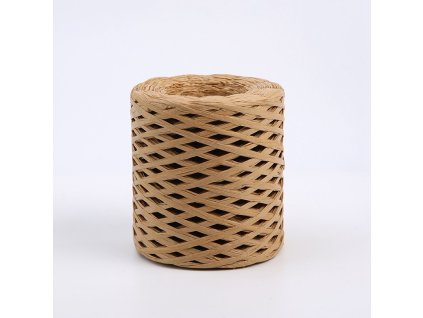 Dekorační provázek – Syntetická rafie – Přírodní hnědá – Role 180 m