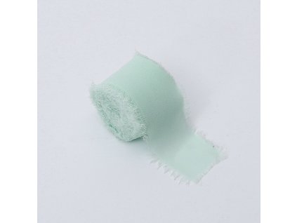 Floristická stuha – Šifón – Mátová – 4 cm x 4,5 m