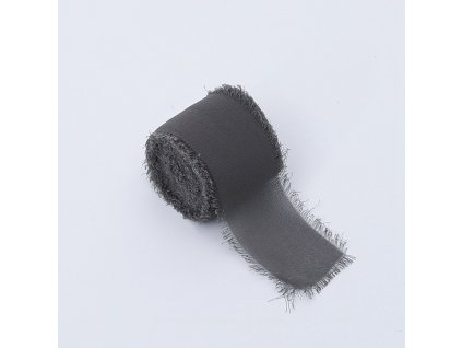 Floristická stuha – Šifón – Grafitová – 4 cm x 4,5 m