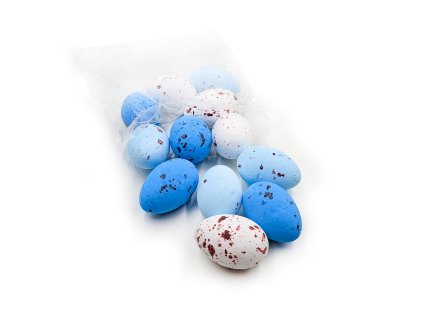 Křepelčí vejce 6 cm - Modrý MIX - 12 ks