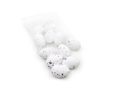 Křepelčí vejce 6 cm - Biele MIX - 12 ks