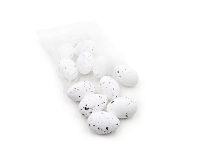 Křepelčí vejce 6 cm - Bílý MIX - 12 ks