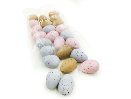 Polystyrenová vyfouknutá velikonoční vejce - 24 ks