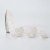 Floristická stuha "Sandy" - Biela - 2,5 cm x 13,5 m