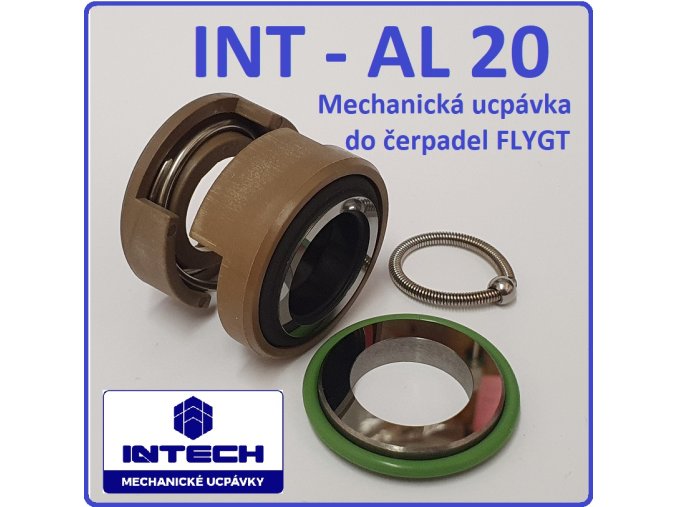 Mechanická ucpávka INT AL 20 na opravu těsnění hřídele kalového čerpadla Flygt