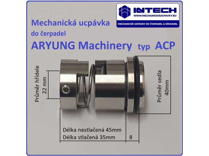 Mechanická ucpávka těsnění hřídele na servis opravu čerpadel DOOSAN