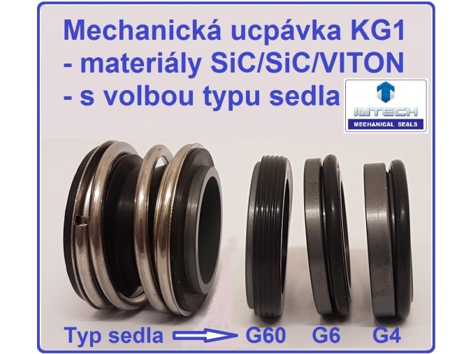 mechanická ucpávka KG1 carbid carbid Viton typ sedla