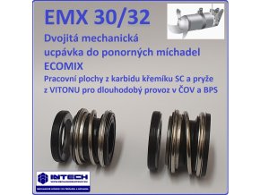 Těsnění hřídele míchadla ECOMIX pro provoz v BPS a ČOV, náhradní díl, oprava ponorného míchadla