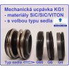 mechanická ucpávka KG1 carbid carbid Viton typ sedla