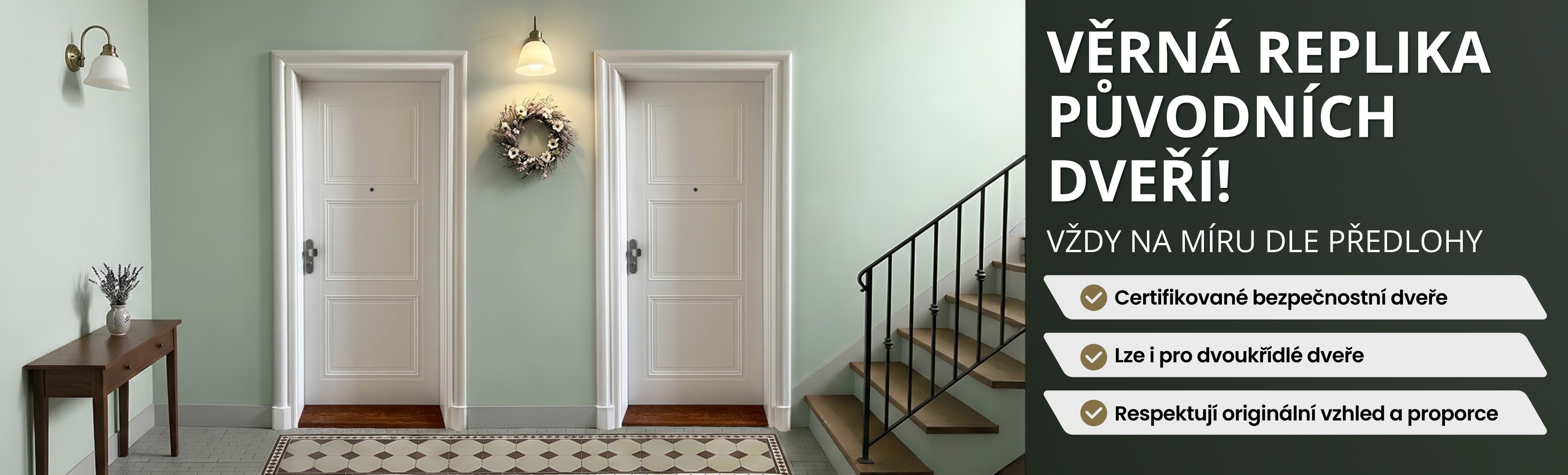 Replika původních dveří