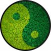 mechovy obraz Jing Jang kruhovy cerny