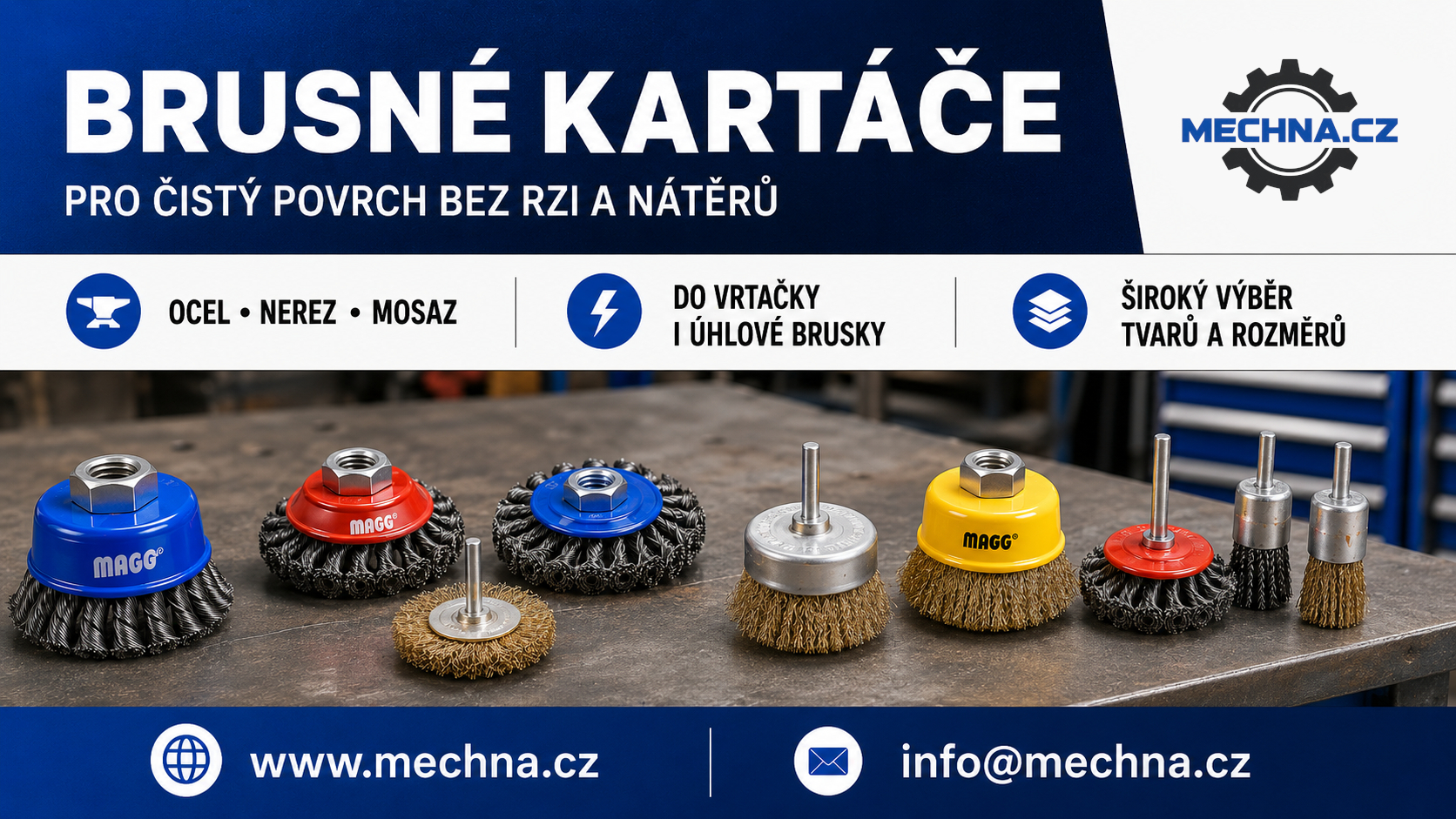 Brusné kartáče MAGG v nabídce