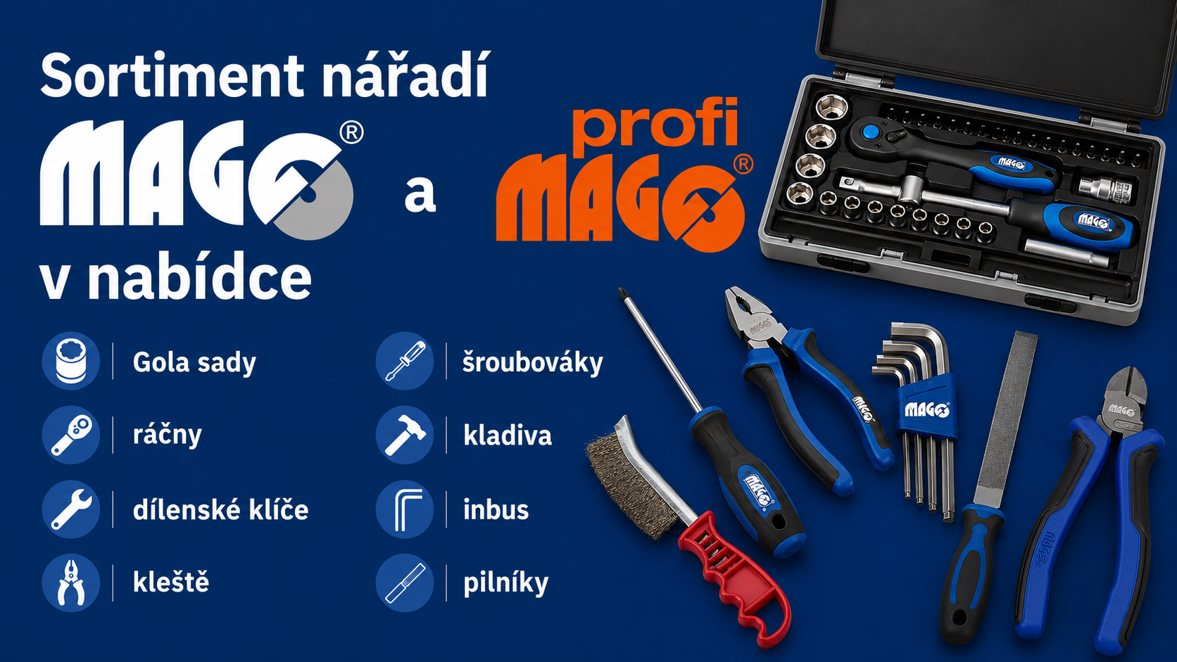 Sortiment nářadí MAGG v nabídce