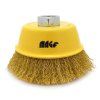 Hrnkový drátěný kartáč - mosaz