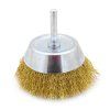 Hrnkový drátěný kartáč - mosaz