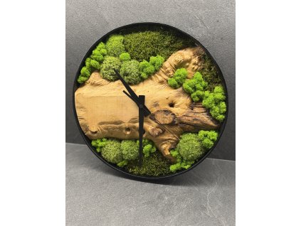 Hodiny s olivovým dřevem 40cm