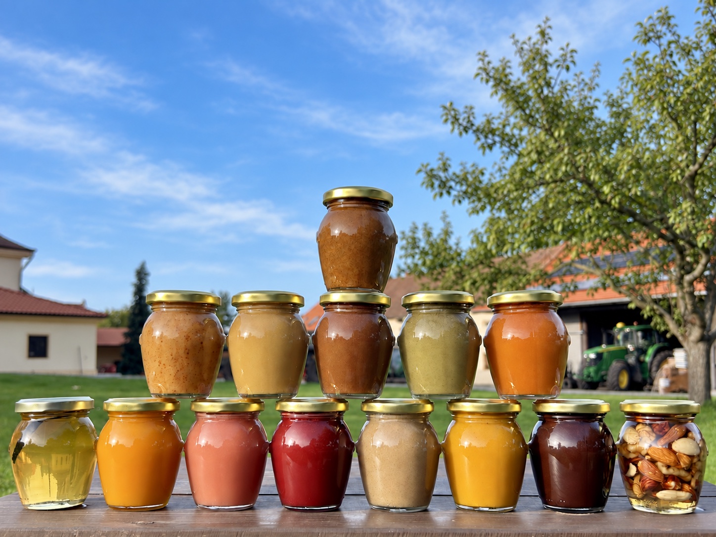 Barevné medové speciality z vlastní produkce Včelí farmy Cihlářovi