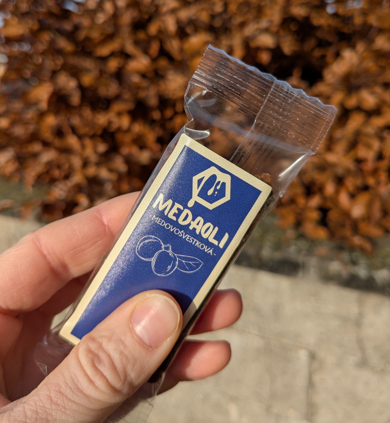 Medová švestková tyčinka bez lepku