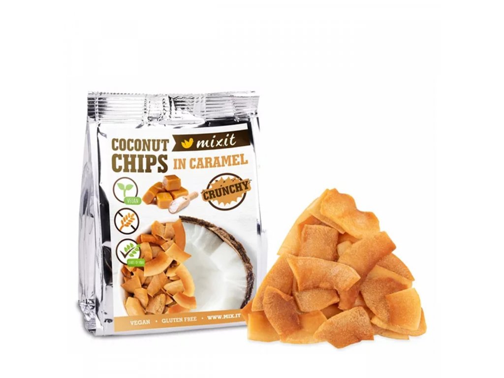 Kokosové chipsy karamel