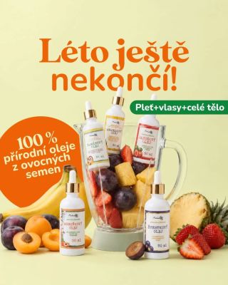 Léto ještě nekončí! ☀️🍓🍑🍌 A jestli k létu něco patří, tak je to vůně ovoce. Naše ovocné oleje jsou 100% přírodní a...