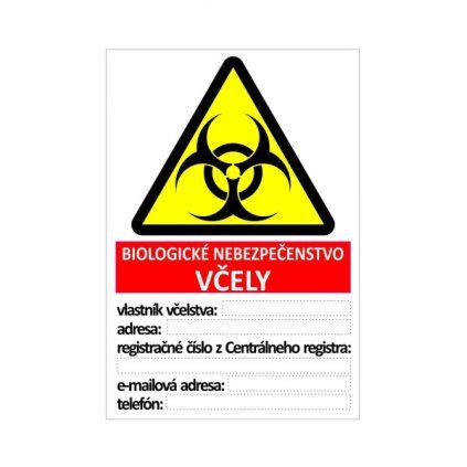Tabuľa na označenie včelnice, 40x60cm