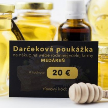 Darčeková poukážka 20 EUR - Medáreň