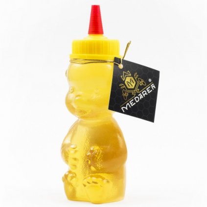 Agátový med v plastovom mackovi 260g - Medáreň
