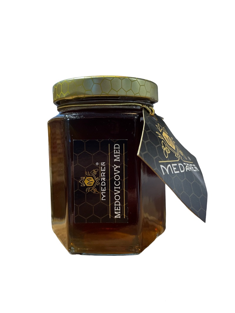 E-shop MEDÁREŇ Medovicový med hexagon 230g