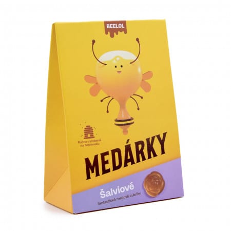 E-shop Beelol Medové cukríky so šalviou 70g (eko balenie)
