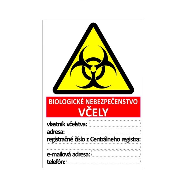E-shop MEDÁREŇ Tabuľa na označenie včelnice, 40x60cm
