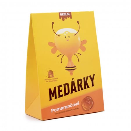 E-shop Beelol Medové cukríky s pomarančom 70g (eko balenie)
