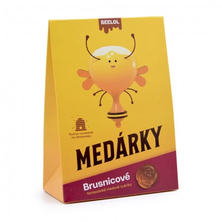 E-shop Beelol Medové cukríky s brusnicami 70g (eko balenie)