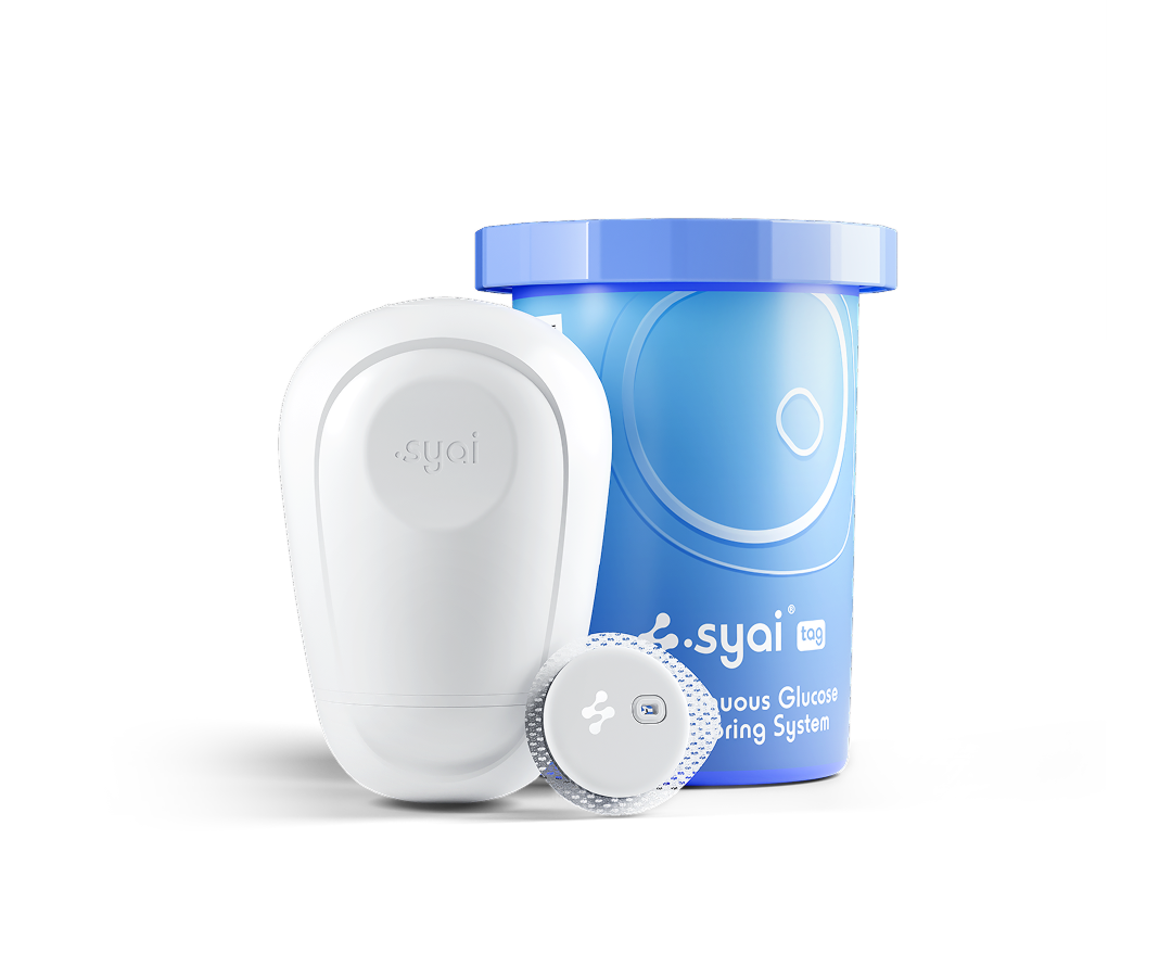Systém pro kontinuální monitorování hladiny glukózy Syai