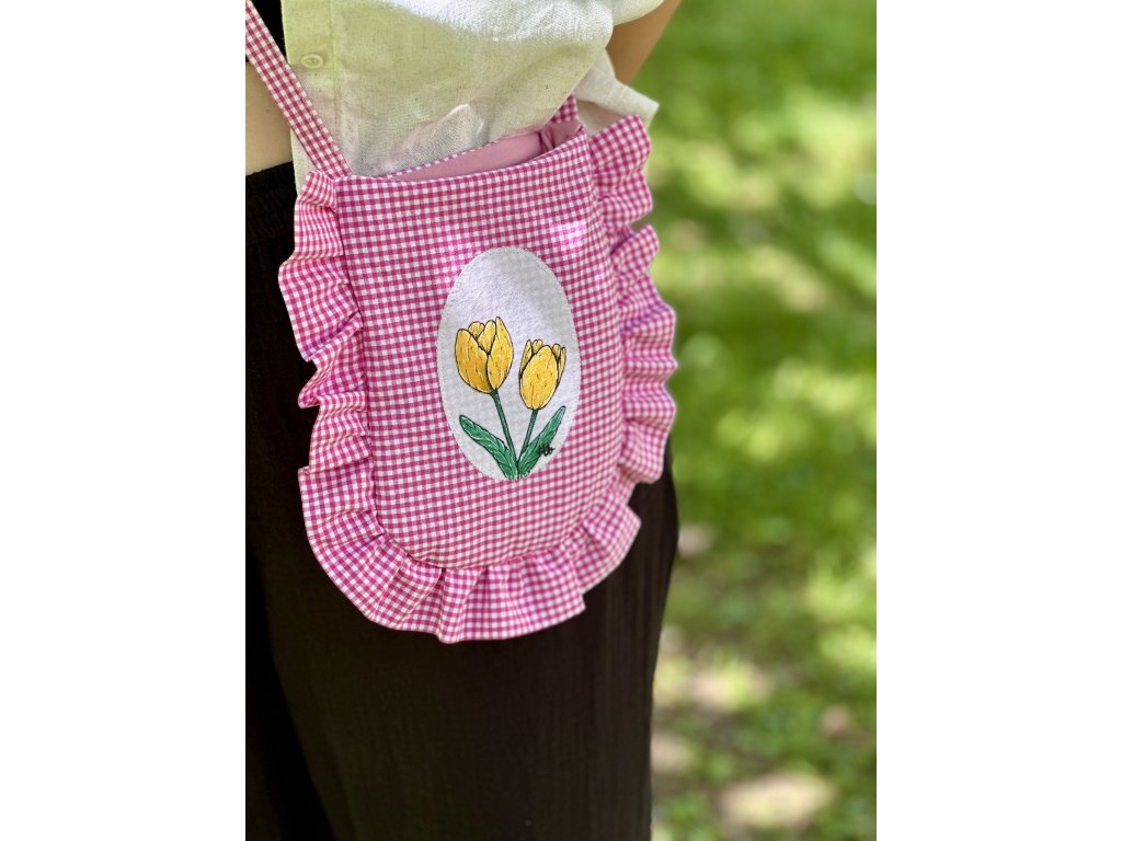 Volánová taška  tulipány