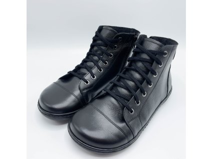 MINTAKA, Dámská barefootová polokozačka - černá