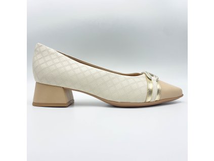 PICCADILLY MAXI - Dámské lodičky  FERNANDA 147325-6, krémové