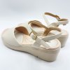 PICCADILLY - Dámské sandály CECILIA ANABELA 540363-38, krémové