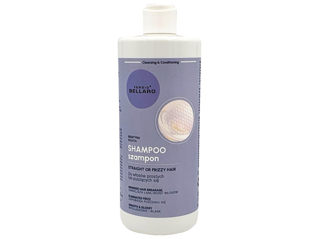Fergio Bellaro Keratin šampon pro rovné a krepaté vlasy 500ml