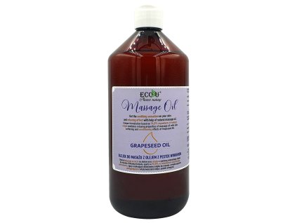 Eco-U masážní olej s olejem z hroznových jader 1l