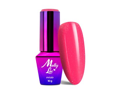 Molly Lac hybridní lak Fantasyland Glitter Raspberry Kiss č.312 10g