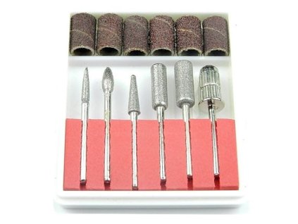 Sada nástavců a válečků do nehtové brusky