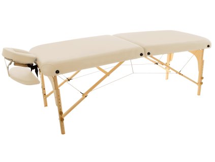 Skládací dřevěné lehátko PLF-76cm - béžové