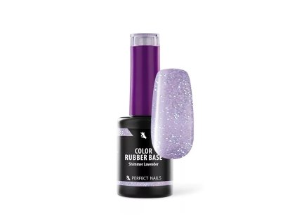 Perfect Nail Rubber Base kaučuková báze Shimmer Lavender 8ml