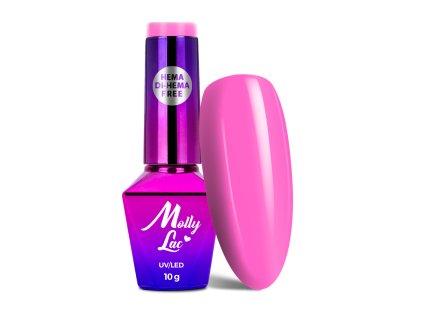 Molly Lac hybridní lak Power Flower Fuchsia HEMA/Di-HEMA Free č.724 10g