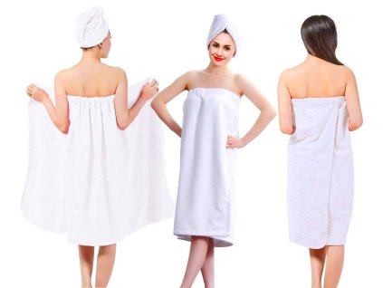 Beautiona Kosmetická froté pelerína - bílá