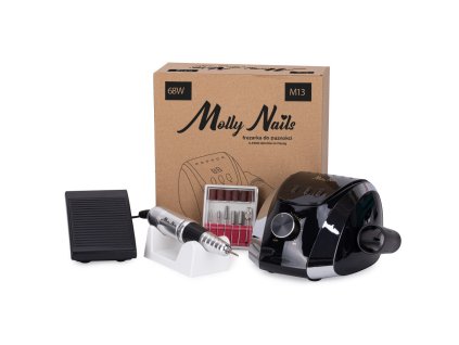 Bruska na nehty s nástavci Molly Nails M13 černá - výstavní kus