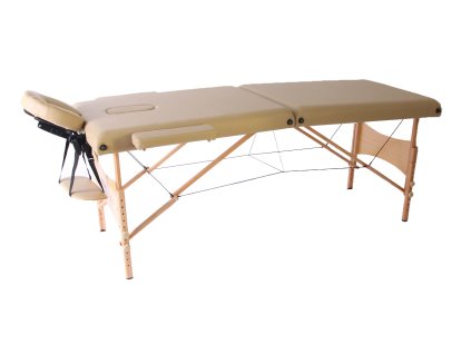 MH Star skládací dřevěné lehátko ETF50 - 71cm - béžové